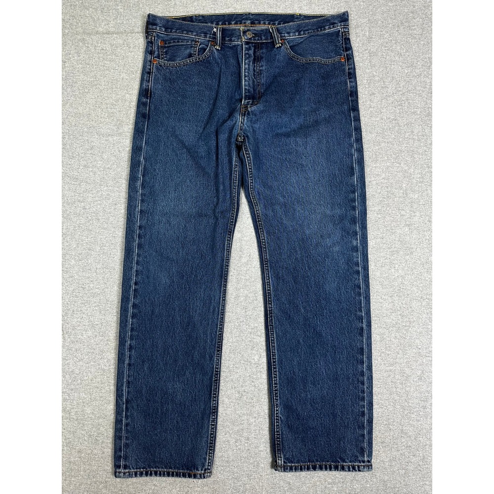 Levis 505 Jeans Mens 38x32 (30" Inseam) Blue‎ Darkwash Straight Leg Denim